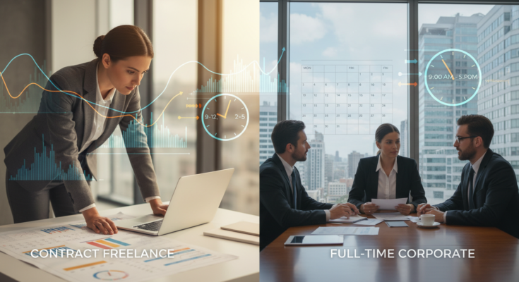 difference between contract and full time jobs